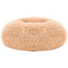Pet Dog Bed Soft Warm Fleece Puppy Cat Bed Dog Cozy Nest Sofa Bed Cushion M Size (Color: Brown, size: m)